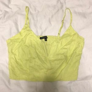 KENDALL AND KYLIE CROPPED GREEN TANK